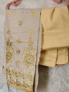Elegant Yellow Kurta Set unstitched