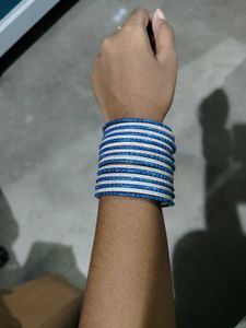 Blue &amp; Silver Bangles