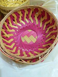 Pure Bamboo  Multicolor Basket