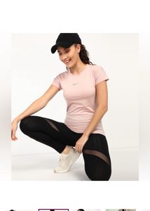 NIKE Women Solid Round Neck RedT-Shirt