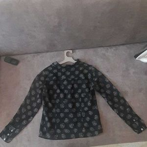 Paolo Pecora Milano Sheer Black Floral Shirt |