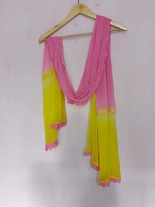 Pink Embroidered kurta and dupatta