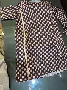H&amp; M Brown Floral Everyday/Office Tunic Dres