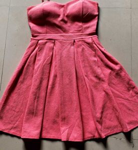 Coral Skater Mini Dress