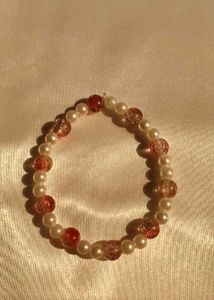 Pearl &amp; Heart Beaded Bracelet