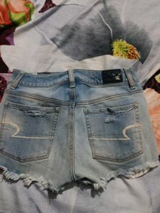 Distressed Denim Shorts
