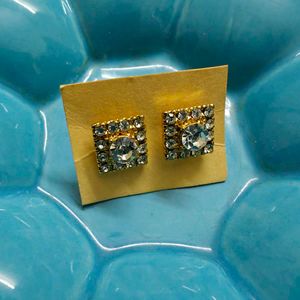 Square Rhinestone Earrings
