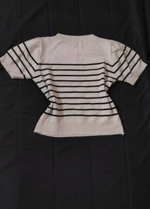 Black Linen White Top