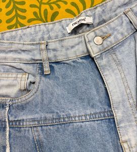 Patchwork Wide Leg Jeans