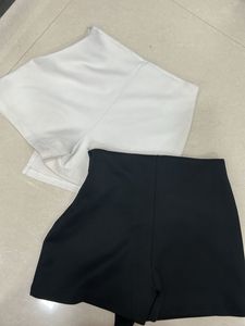 Asymmetric  Mini Skirt Set , pair of 2 ,black&amp;w