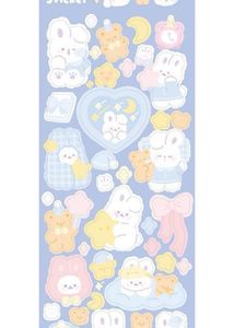 Sticker Set Random Colour Piece 4 Size Long Sheet
