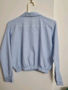 Rio ICE Blue Colour Crop Shirt