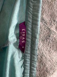 Libas Light Blue Embroidered Trousers