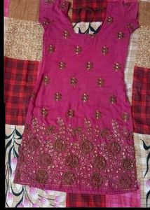 SQUARE NECK KURTI WITH Olive Green CHURODAR SETS