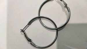 Silver Hoop Earrings Combo Of 2 Small And Big