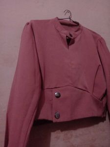 Pink Cropped Jacket &amp; Bunny Bag