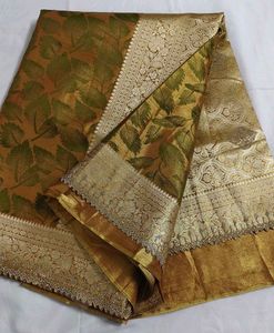 Bridal tissue Silk Saree with Swarovski work