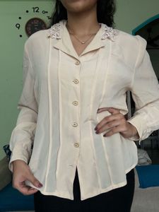 Peach coloured Korean Top