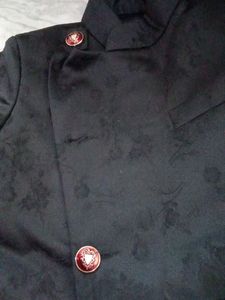 2 Black Colour Designer Sherwani