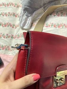 MICHAEL KORS Sloan Editor Large Red Burgundy❤️