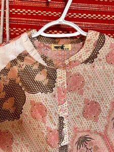 Printed Glitter Beautiful silk Kurta