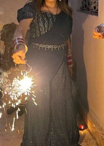 Elegant Teal Sharara Set