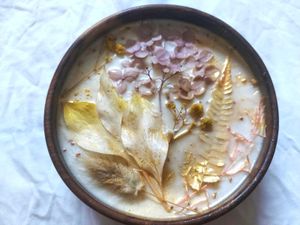 Floral Candle made with soy wax
