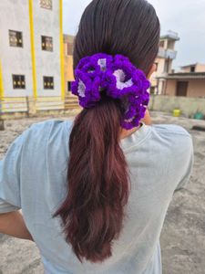 Crochet Scrunchie- Set Of 1