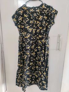 Floral Dress With Belt