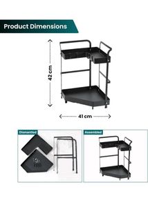 L shape Corner Storage Cart