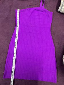 Purple One-Shoulder Dress
