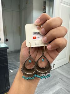 Antique Oxidised Silver Earrings - Set of 2 Pairs