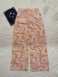 Retro Swirl Print Wide Leg Jeans 😍