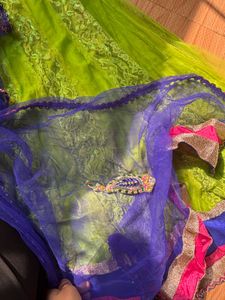 Saree With Lehanga Set