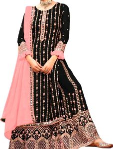 Georgette Embroidered Sharara