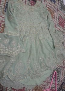 Elegant Ethnic sharara daimond work