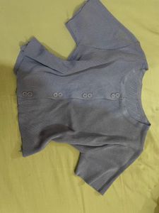 Button-Down Short Sleeve Top