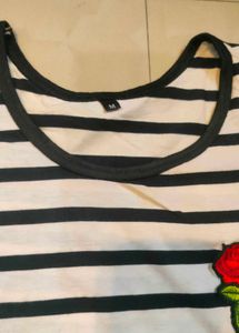 Striped Cold Shoulder Top