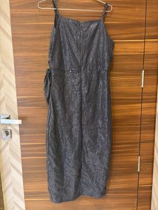 Elegant Sequin Wrap Dress