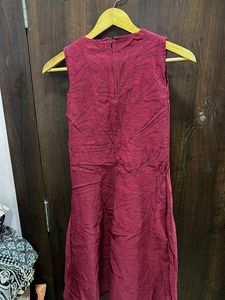 Maroon Sleeveless Dress