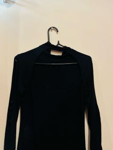 Black Turtle Neck Bodycon Dress