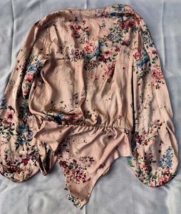 Floral Wrap Bodysuit