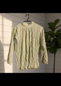 Olive Green Long Sleeve Top