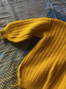 Cute Mustard Corduroy Jumper Dress