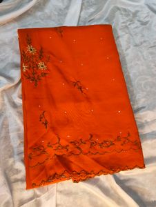 Elegant Orange Saree
