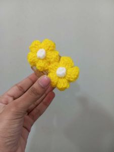 Handmade Crochet Flower Hair Clip