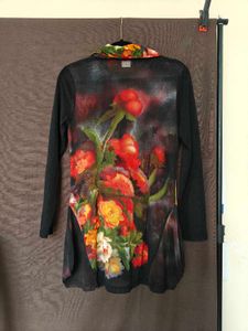Beautiful Floral Vintage Net Top.