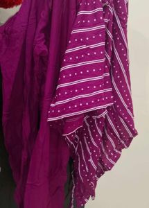 Purple Printed Kurta