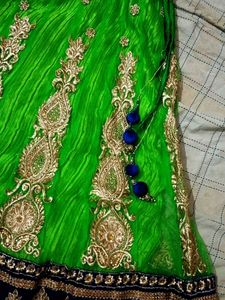 Green Embellished Dupatta