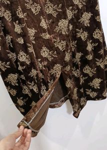 Vintage Floral Velvet Dress